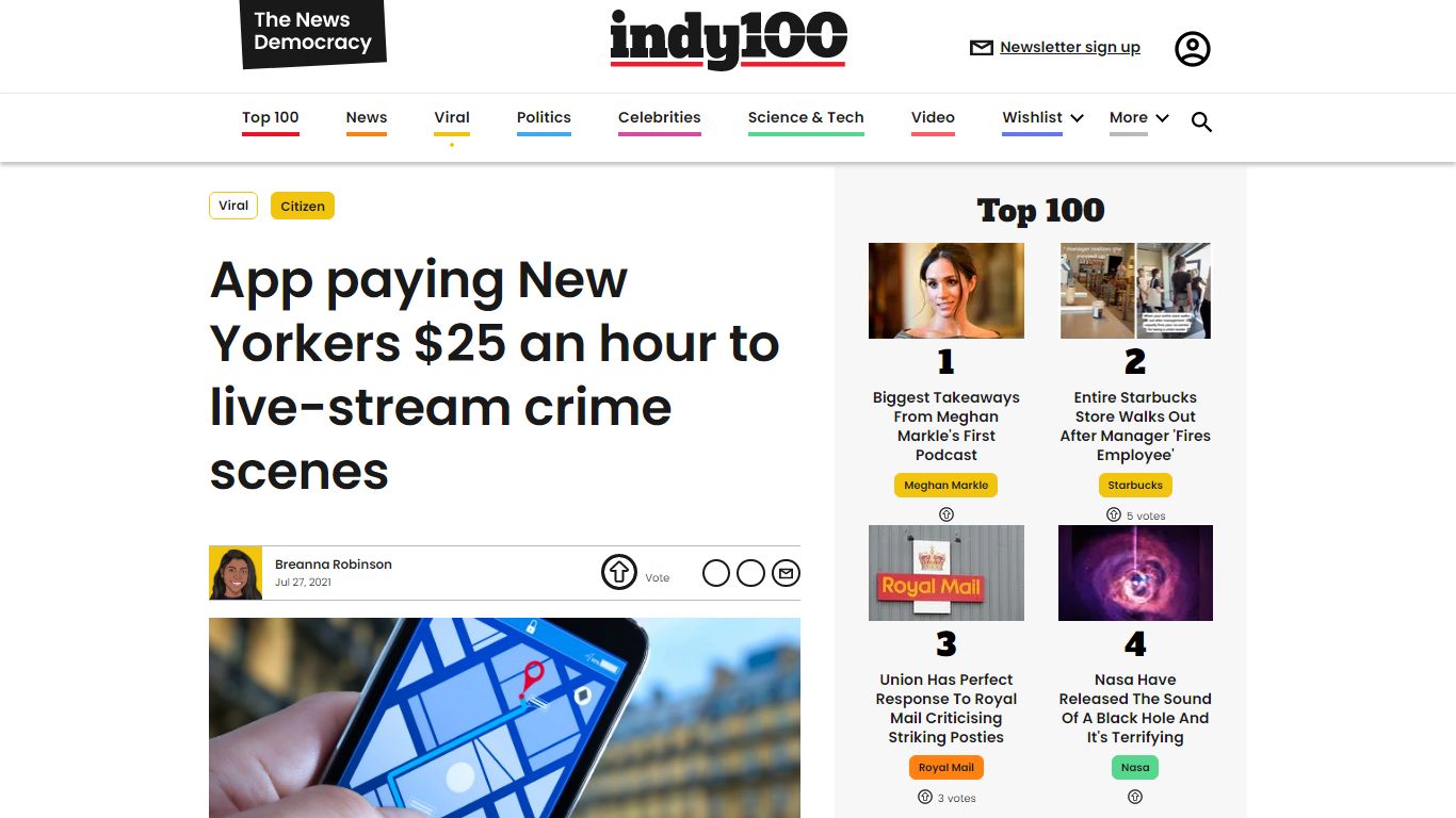 App paying New Yorkers $25 an hour to live-stream crime scenes