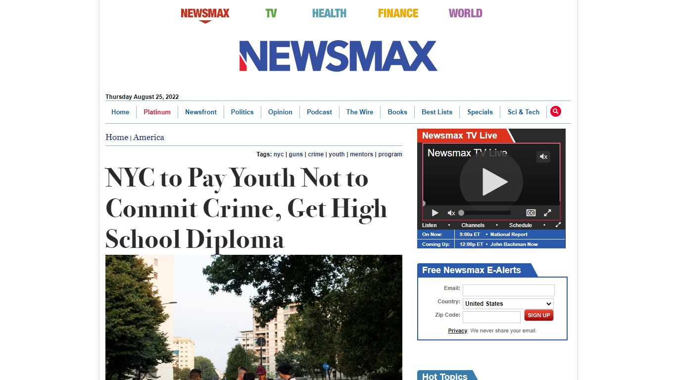 NYC to Pay Youth Not to Commit Crime, Get High School Diploma